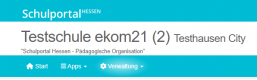 Schulportal Testschule ekom AF Logo